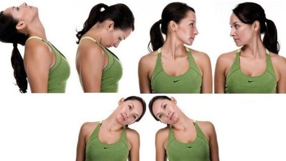 Ginnastica per il collo per l'osteocondrosi